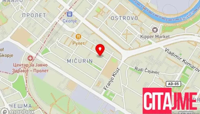 мапа на 24 Станбена зграда во Скопје