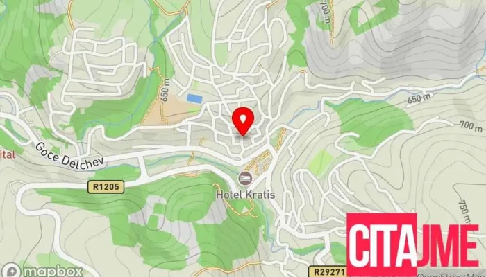 мапа на Агенција за катастар на недвижности на РСМ - Кратово Владина канцеларија во Кратово