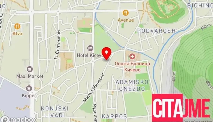 Agentsija Za Pottiknuvanje Za Razvojot Na Zemjodelstvoto   Re Kichevo мапа - Кичево