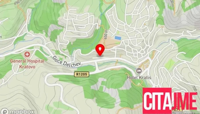 мапа на Агенција за вработување на РСМ - Кратово Центар за вработување во Кратово
