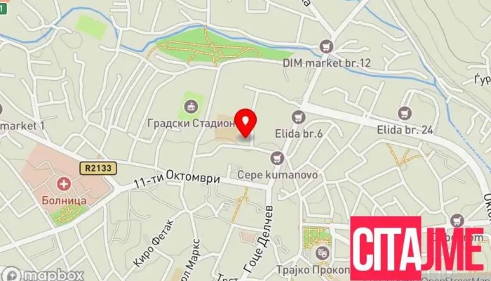 мапа на Агенција за вработување на РСМ - Куманово Агенција за вработување во Куманово