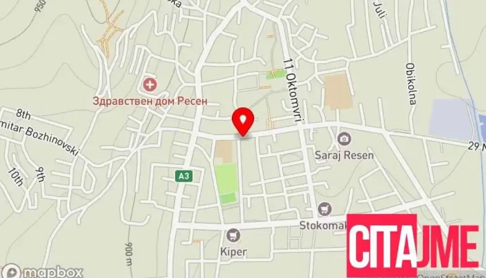 мапа на Агромедика Железарија за тракторски делови - Ресен Продавница за хардвер во Ресен