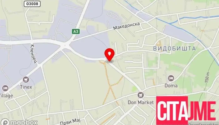 мапа на Аквафарм Аптека во Охрид