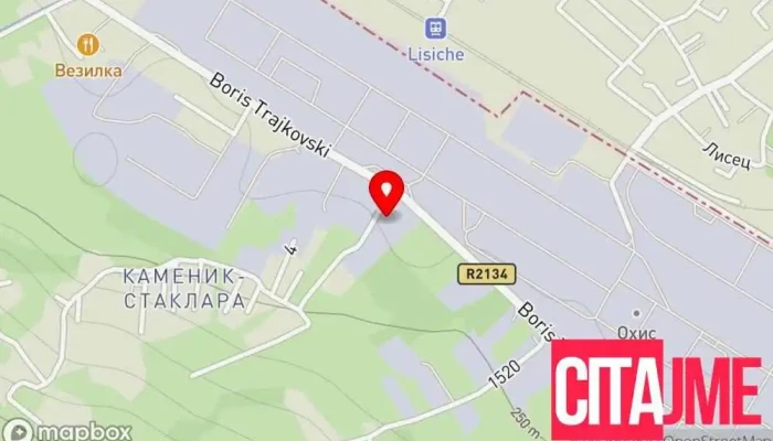 мапа на Алумил Алуминиумски Системи Продавница за градежни материјали, Добавувач на алуминиум, Алуминиумски прозорци, Продавница за хардвер во Скопје