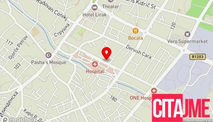 мапа на Anaconda Pharmacy Аптека во Тетово