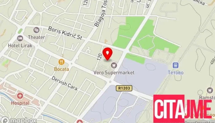 Anhoch Remall Tetovo мапа - Тетово