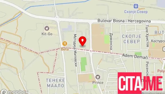 мапа на Аптека „Алпи Фарм“ - 1 Аптека во Скопје