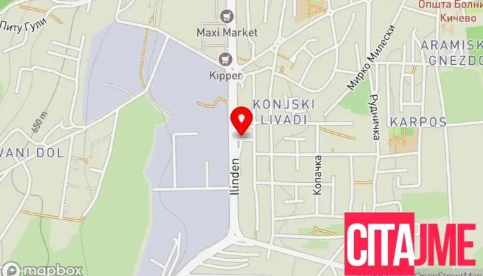 мапа на Аптека Аплек Аптека во Кичево