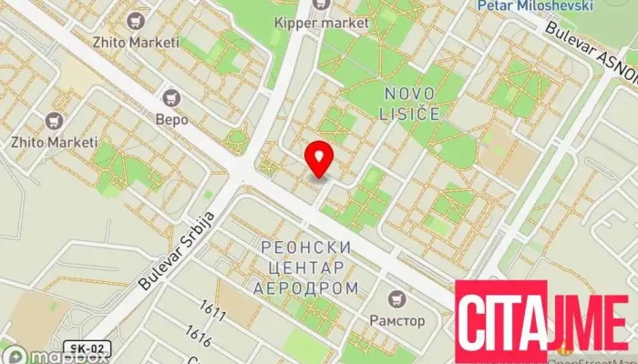 мапа на Аптека Артемизија Аптека во Скопје