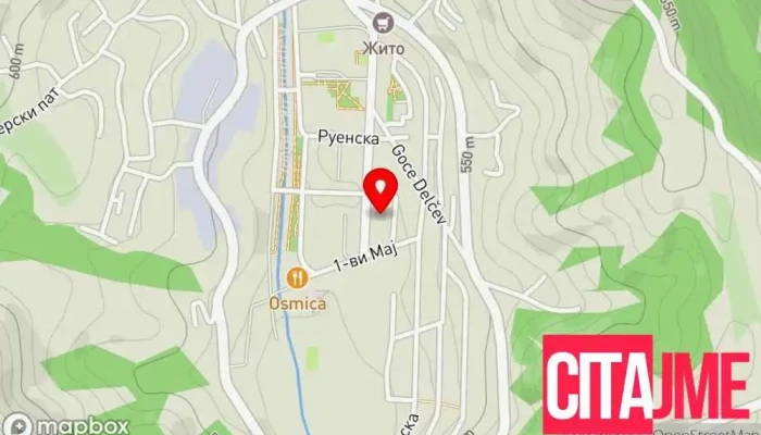 мапа на Аптека Биола Аптека во Makedonska Kamenitsa