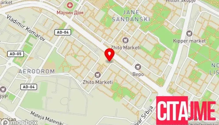 мапа на Аптека Бисер Аптека во Скопје