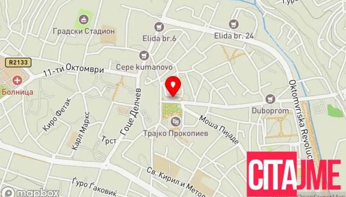 мапа на Apteka Camelia Аптека во Куманово
