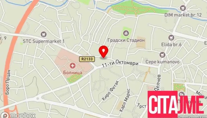 мапа на Аптека „Дрита Фарм“ Аптека во Куманово