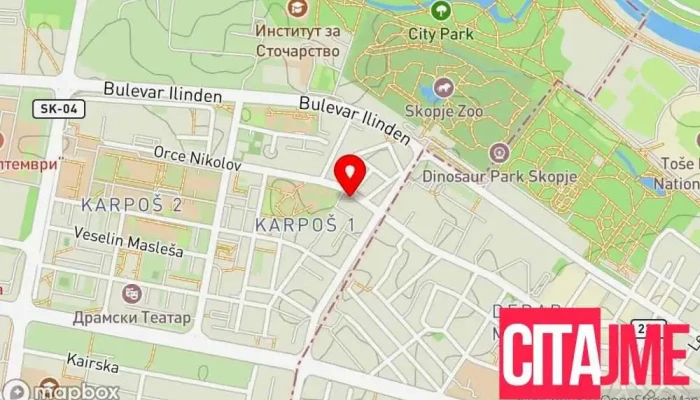 мапа на Аптека Ефедра Аптека во Скопје