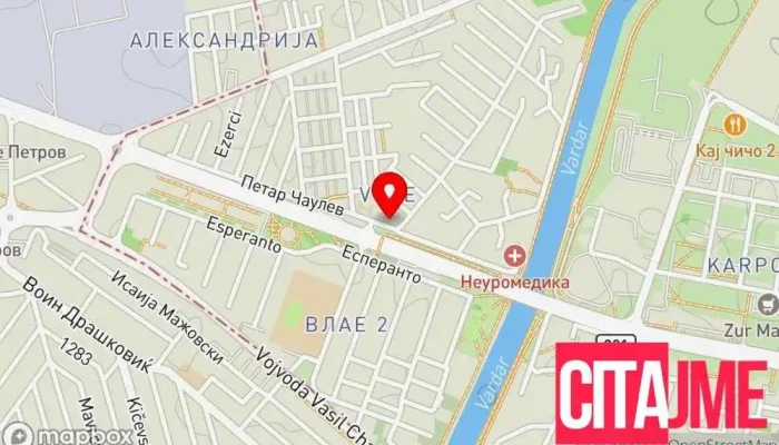 мапа на Аптека „Еурофарм“ Фармацевтска компанија во Скопје