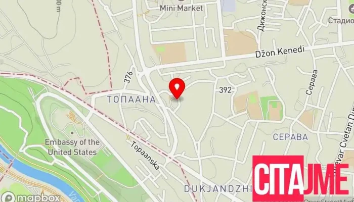 мапа на Аптека „Ева Фарм“ Продавница за медицински набавки во Скопје