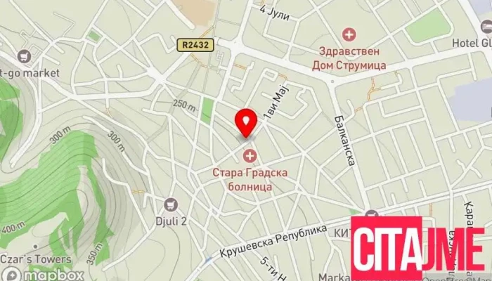 мапа на Apteka Farmaka-1 Аптека во Струмица