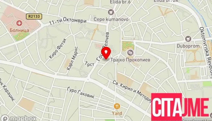 мапа на Apteka Farmalek Аптека Фармалек Фармацевтска компанија во Куманово