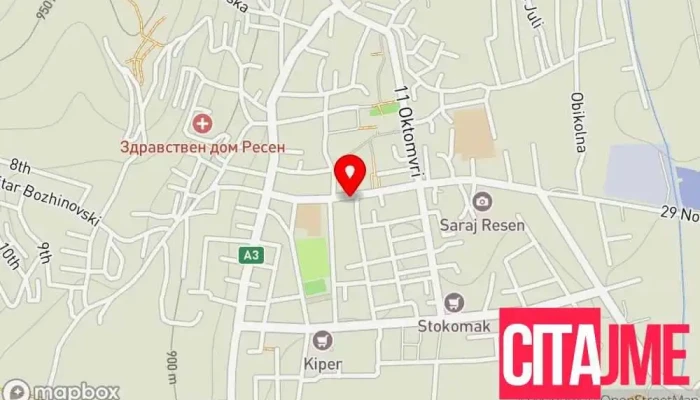 мапа на Аптека „Фармалек“ Ресен Аптека во Ресен