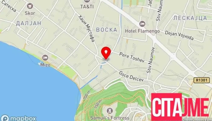 мапа на Аптека Грашница Аптека во Охрид