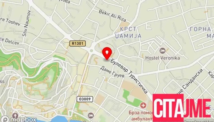 мапа на Аптека Луна Фармацевтска компанија во Охрид