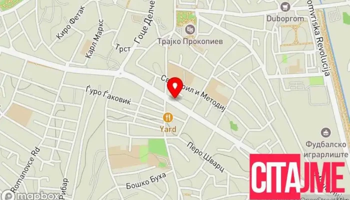 мапа на Аптека Мента Фарм Аптека во Куманово