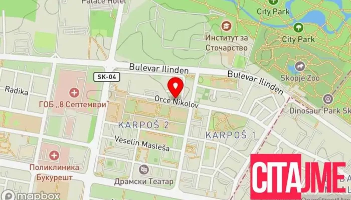 мапа на Apteka Meri 2 Аптека во Скопје