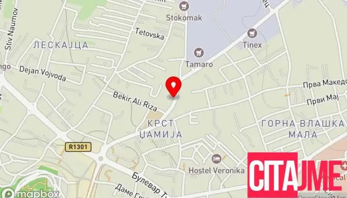 мапа на Аптека Планта Аптека во Охрид