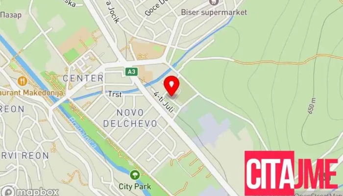 мапа на Аптека Валеријана Аптека во Делчево