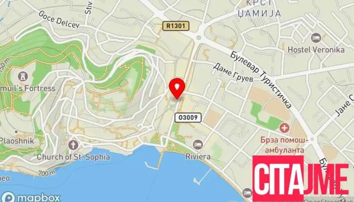 мапа на Apteka Vitezda Аптека во Охрид