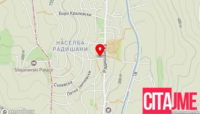 мапа на Аптека Зегин - Радишани Аптека во Скопје