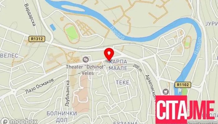 мапа на Аптека Жива Фарм 5 Аптека во Велес