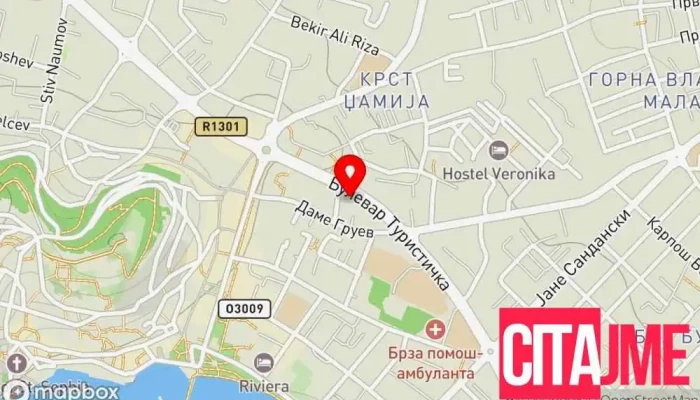 мапа на Aqua Terra Sport Продавница за хардвер во Охрид