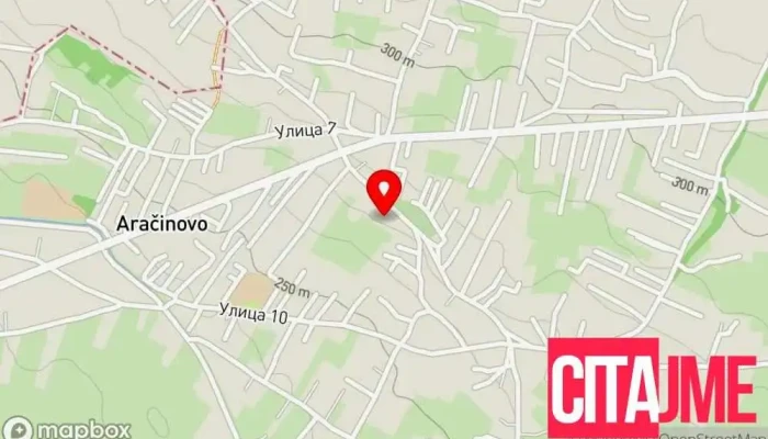 мапа на Арачиново  во Арачиново