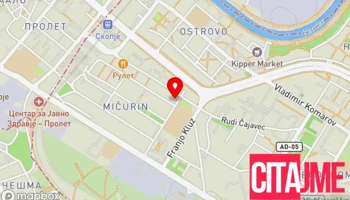 As Monting Kompani   Vodovodelektrikazhelezarija Boi I Lakovi мапа - Скопје