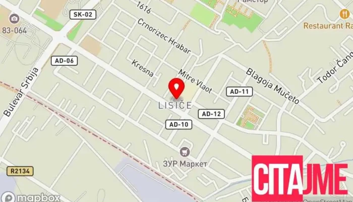 мапа на АС СЕМЕ ЗЕМЈОДЕЛСКА АПТЕКА Земјоделски услуги во Скопје