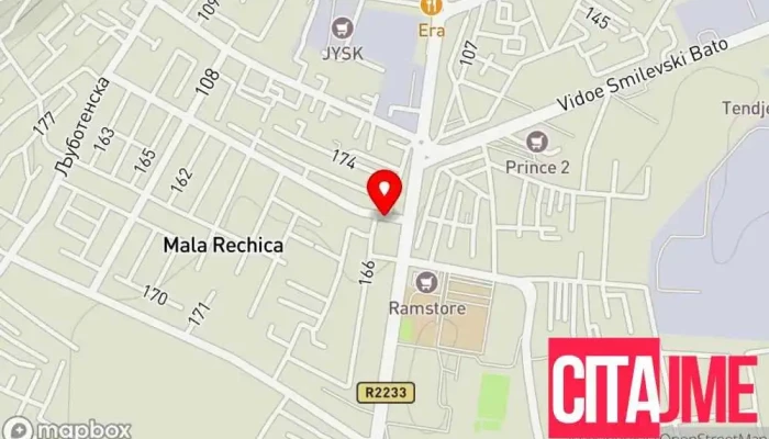 Auto Larje Caffe Enis мапа - Тетово