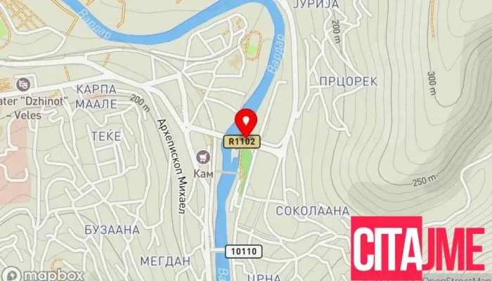 Avtobuska Stanitsa Veles мапа - Велес