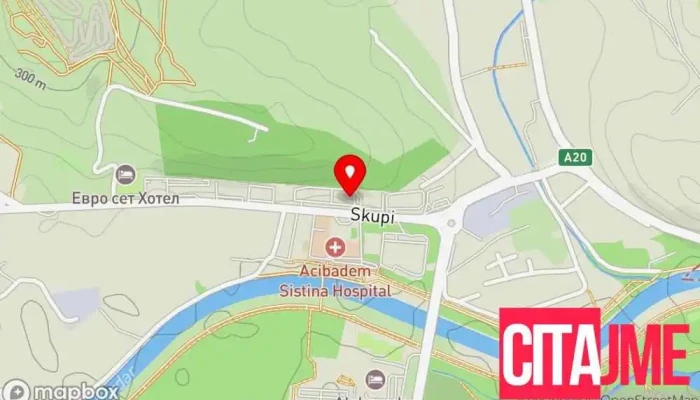 мапа на АВTОНОВА Ситроен Македонија Трговец со автомобили во Скопје