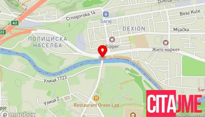 Avtoservis Kompanija Sazdovski мапа - Скопје