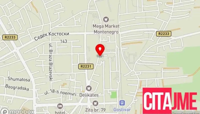мапа на BA Pharmacie Аптека во Гостивар