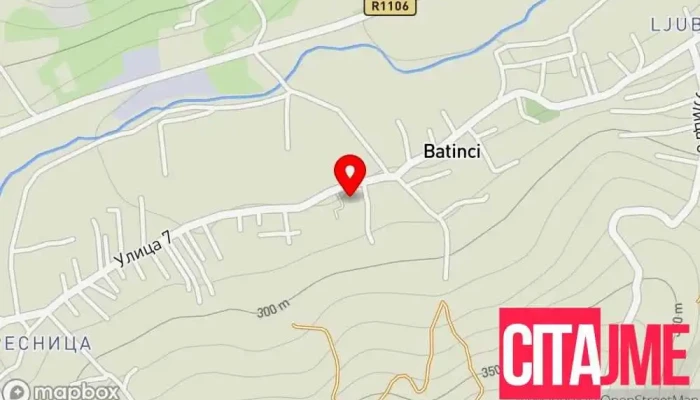 мапа на Батинци  во Батинци