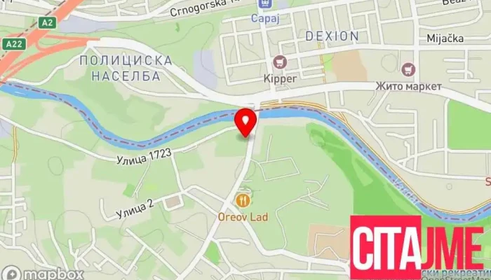 мапа на Baucentar Saraj Продавница за хардвер во Скопје