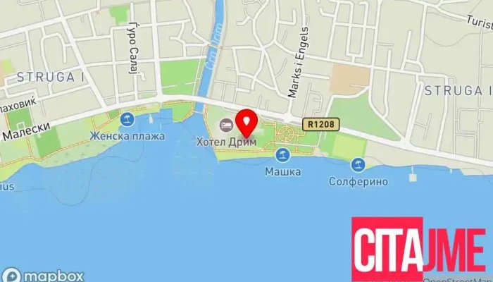Bazen Na Khotelot Drim мапа - Струга