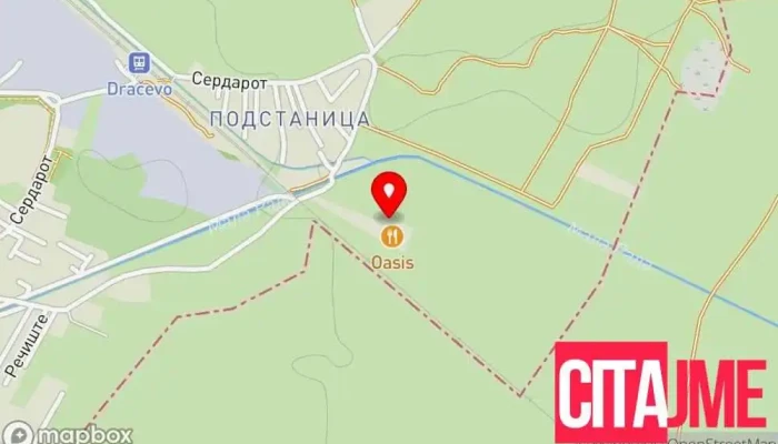 Bazen Oazis мапа - Ivan Hadzinikolov Broj 260 Skopje Mk