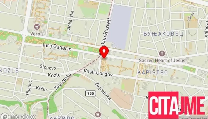 мапа на Билна аптека & Здрава храна Билна аптека во Скопје