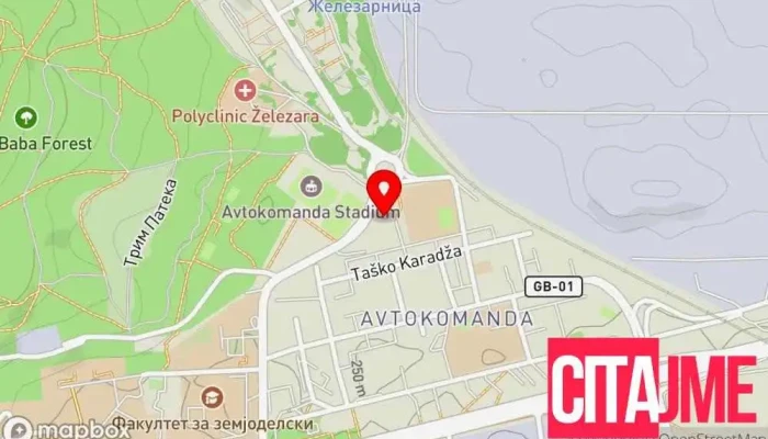 Bio Domestik Miele Makedonija мапа - Скопје