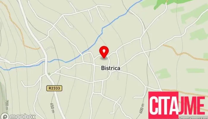 мапа на Бистрица  во Бистрица