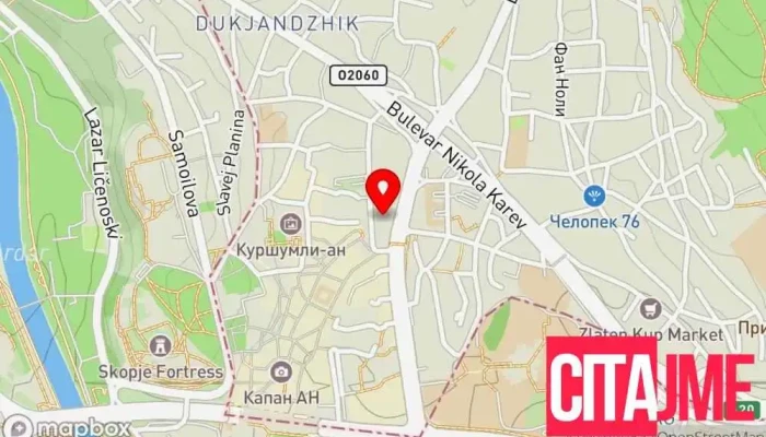 мапа на Бит-пазар Пазар во Скопје