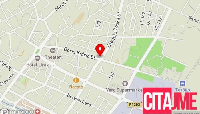 мапа на Brza Pratka Baza Bozho Пошта во Тетово